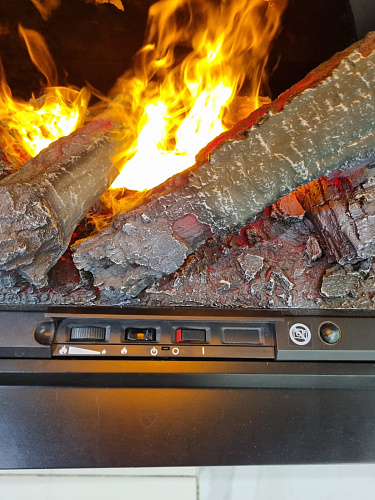 Биокамин Dimplex Cube очаг Cassette 400 LNH-INT (с дровами) белый с черным (выставочный образец)_7